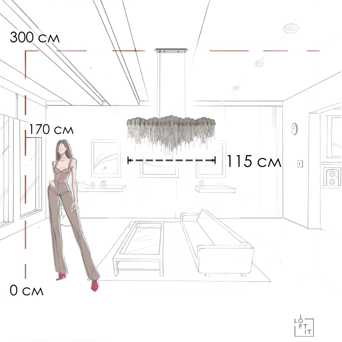 Подвесная люстра Loft IT Volver 10404/1150L SN в Санкт-Петербурге