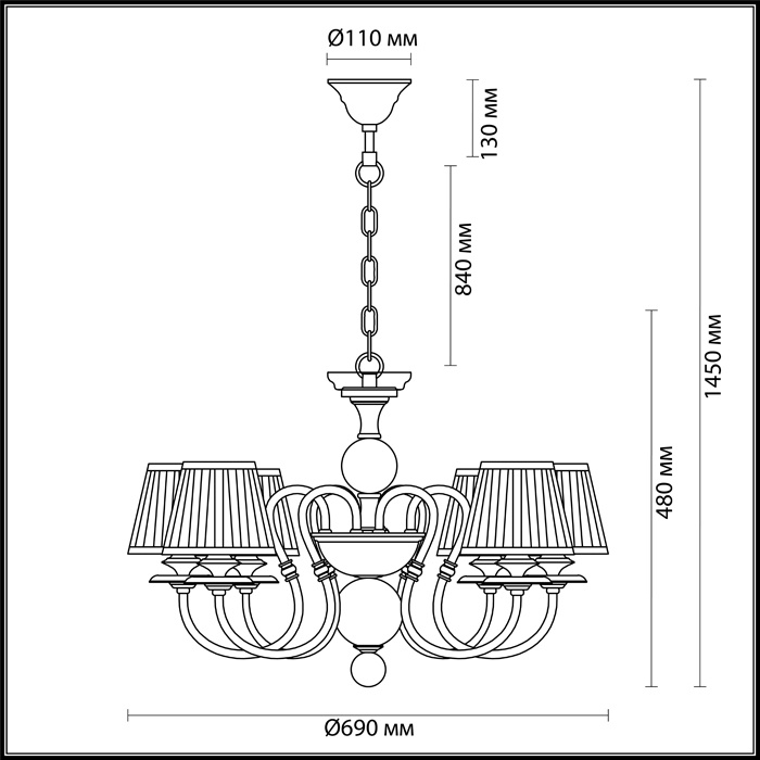 Подвесная люстра Odeon Light Mirella 4191/6 в #REGION_NAME_DECLINE_PP#