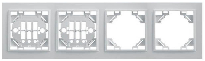 Рамка 4-постовая Feron Stekker Эрна белая PPFR00900401 39057 в Санкт-Петербурге