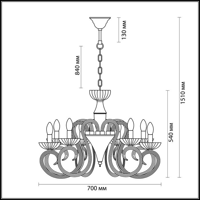 Подвесная люстра Odeon Light Zefiro 3932/8 в Санкт-Петербурге