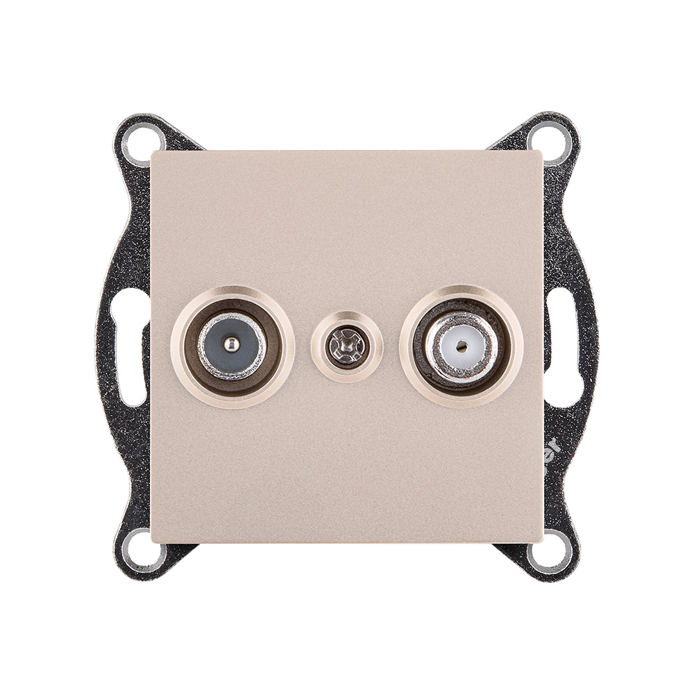 Розетка двойная TV (мама) + спутниковая SAT, золотой Kollinger REA-035GD для Aspekt, Eleganz, Reflex в #REGION_NAME_DECLINE_PP#