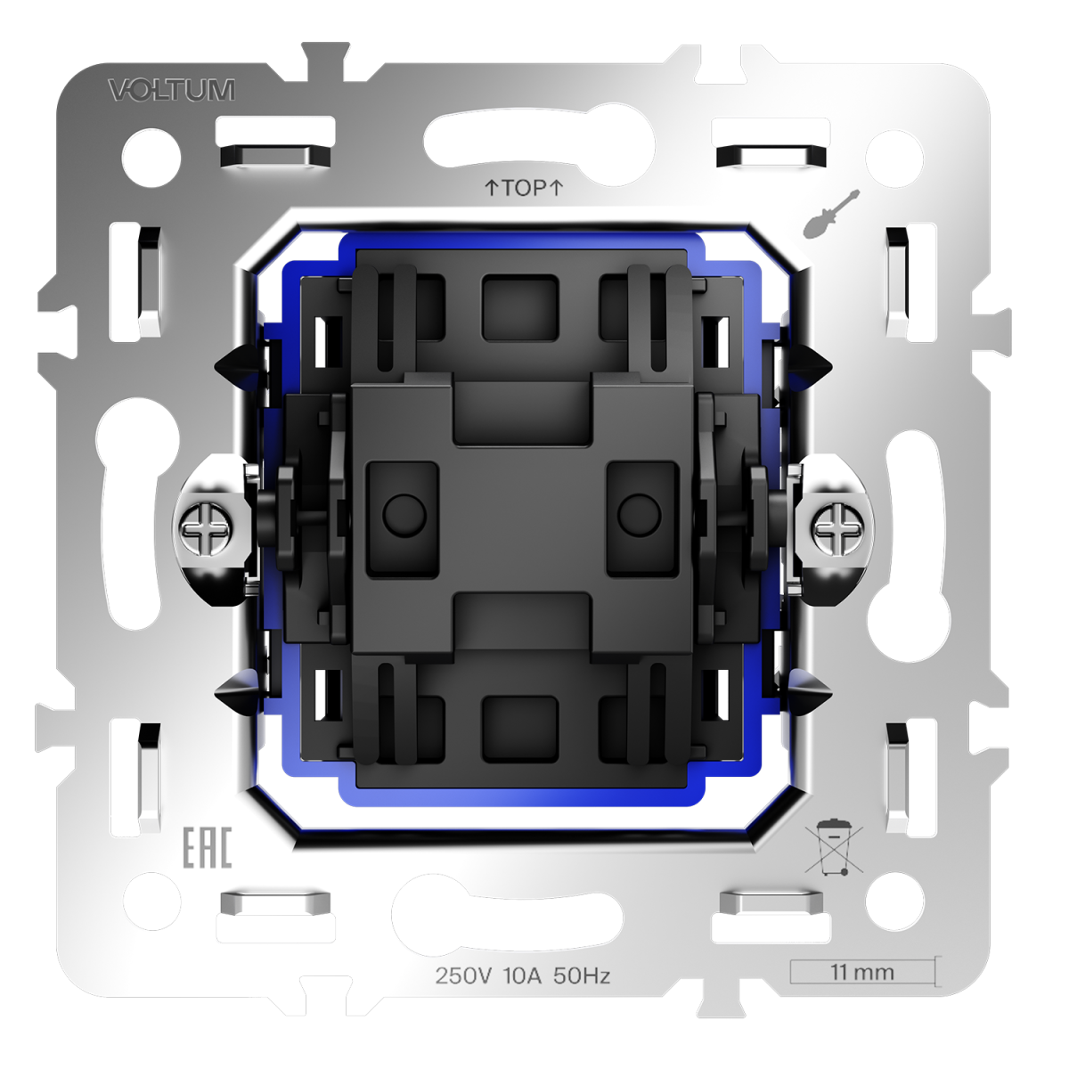 Механизм перекрестного переключателя одноклавишного 10А Voltum S70 VLS0105M в #REGION_NAME_DECLINE_PP#