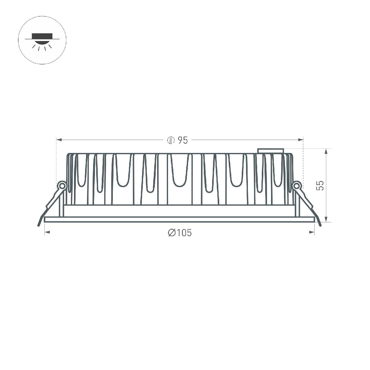 Встраиваемый светильник Arlight MS-MIST-BUILT-R105-9W Warm3000 (WH, 110 deg, 230V) 041614 в Санкт-Петербурге