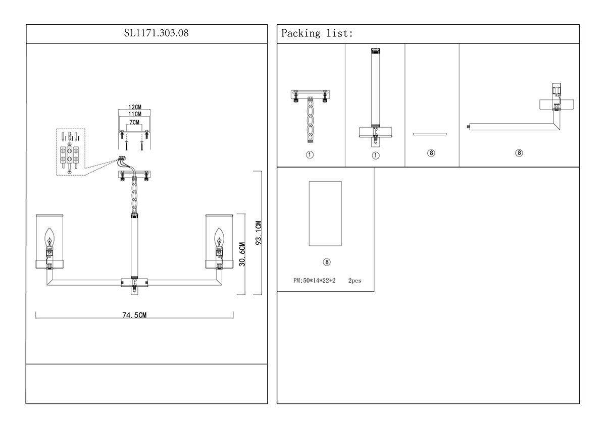 Подвесная люстра ST LUCE MASINE SL1171.303.08 в Санкт-Петербурге