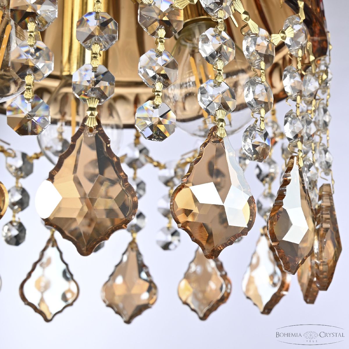 Подвесной светильник Bohemia Ivele Crystal 5478/22 G Amber/M-1G Leafs K721 в Санкт-Петербурге