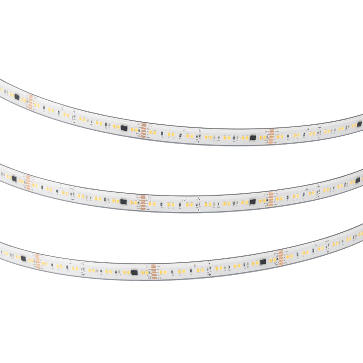 Светодиодная лента герметичная Arlight DMX-PS-A140-14mm 24V Day-MIX-PX14 (14 W/m, IP67, 5m) (Изменяемая ЦТ) 063669 в Санкт-Петербурге