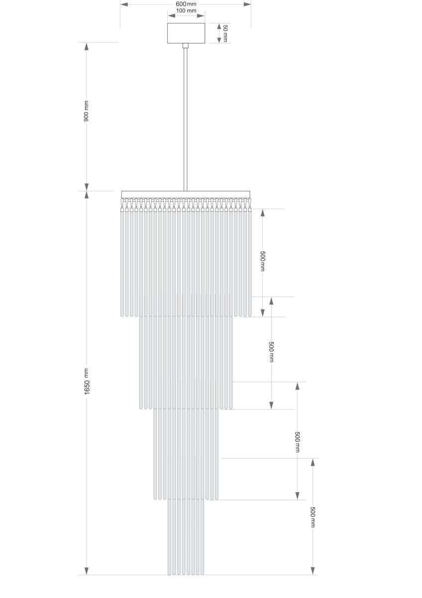Каскадная люстра Kutek Filago FIL-ZW-13(P)600/500 в #REGION_NAME_DECLINE_PP#