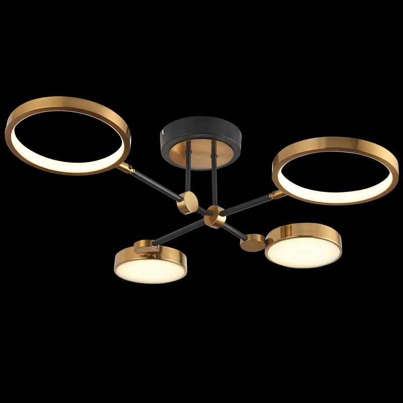 Потолочная люстра Natali Kovaltseva LED LAMPS 81102/4C BRASS BLACK в Санкт-Петербурге