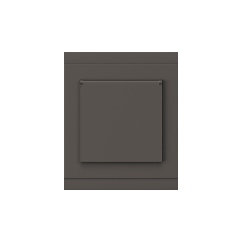 Розетка SETE 1-ая с/з с/у, со шторками и крышкой 16А графит IP20/IP44 KRANZ KR-79-0728-3 в Санкт-Петербурге