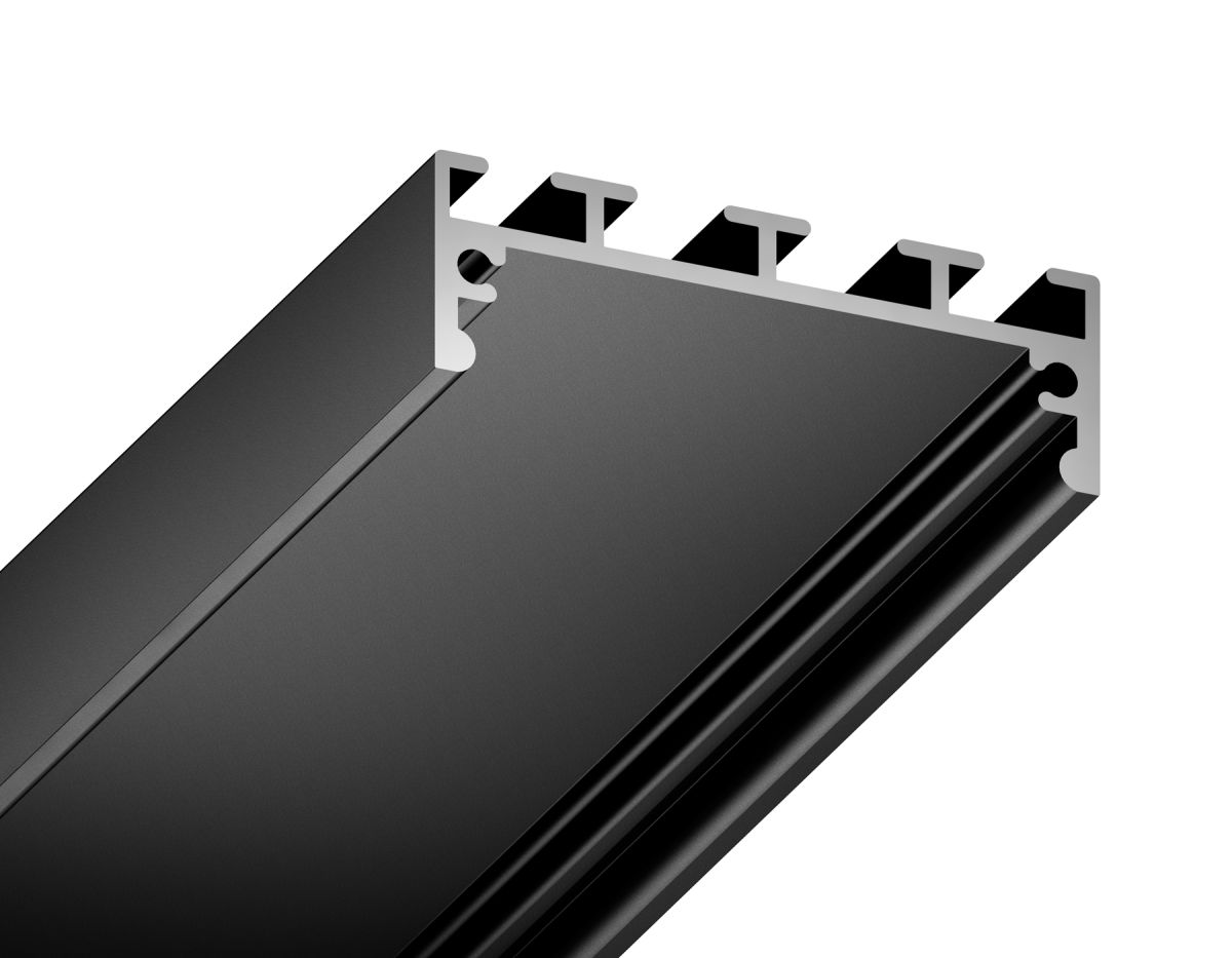 Алюминиевый профиль накладной/подвесной Profile System 42*45 для светодиодной ленты до 33,4мм Ambrella Light Illumination GP3070BK в Санкт-Петербурге