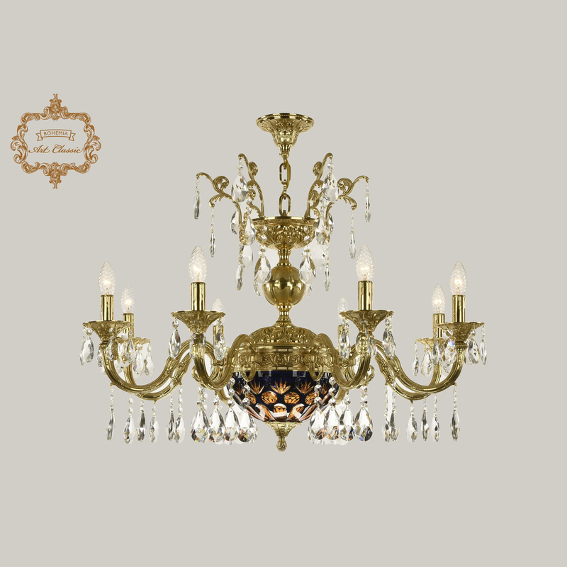 Подвесная люстра Art Classic 31.29.8.CK250SP.250GL.G.Sp.Amber.Blue.1E в Санкт-Петербурге