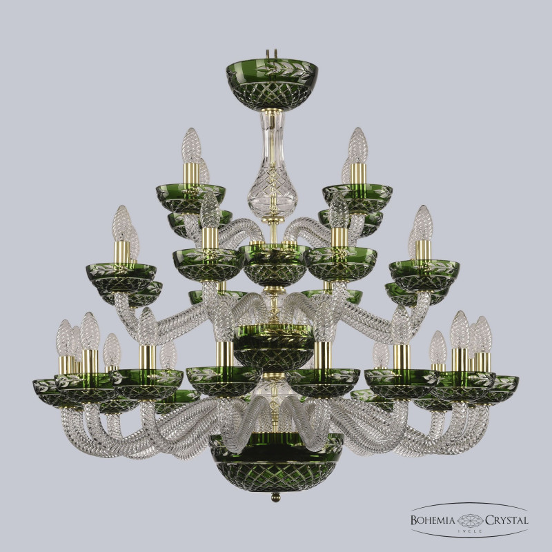 Подвесная люстра Bohemia Ivele Crystal 1309/16+8+4/300/3d G Cl/Clear-Green/H-1J в Санкт-Петербурге