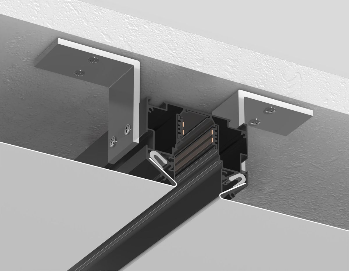 Шинопровод магнитный для монтажа в натяжной ПВХ потолок системы крепления гарпун Ambrella Light Magnetic Standard GL3349 в Санкт-Петербурге