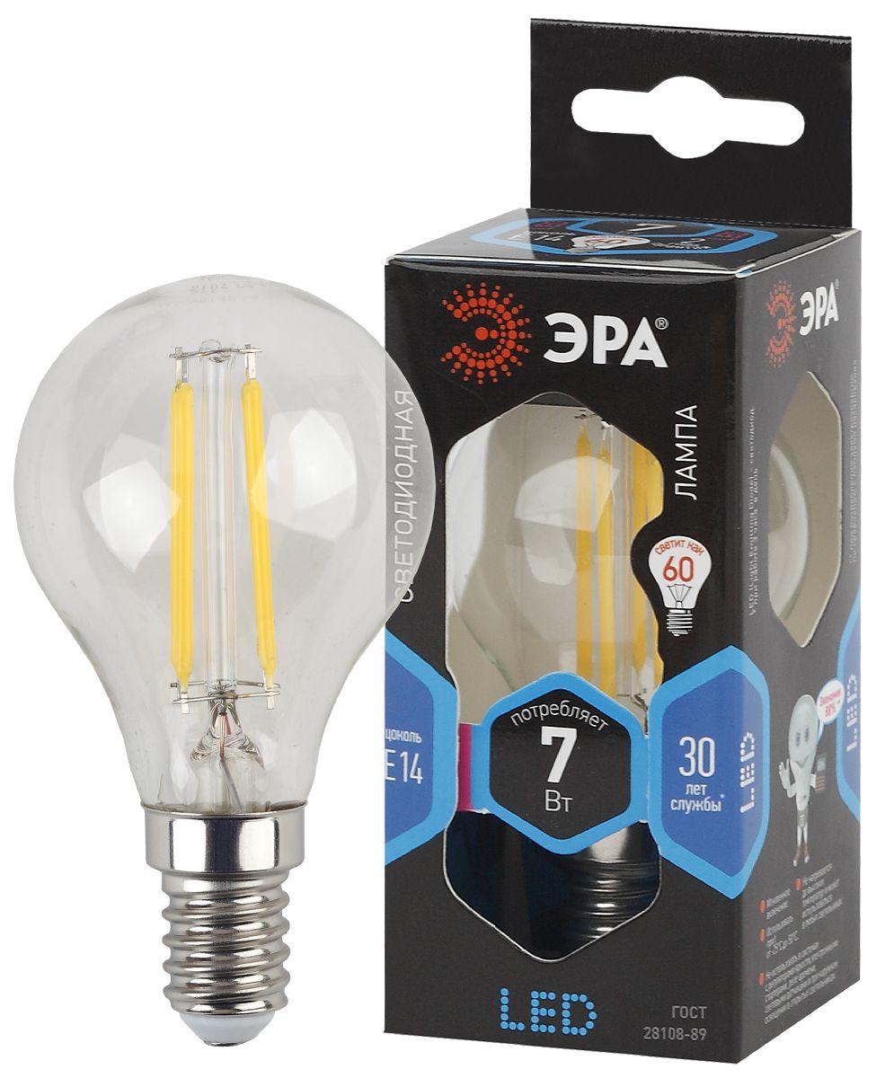 Лампа светодиодная Эра E14 7W 4000K F-LED P45-7w-840-E14 Б0049891 в Санкт-Петербурге