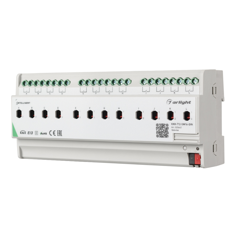 Релейный модуль Arlight KNX-712-SW16-Din (Bus, 12x16A) 025662 в Санкт-Петербурге