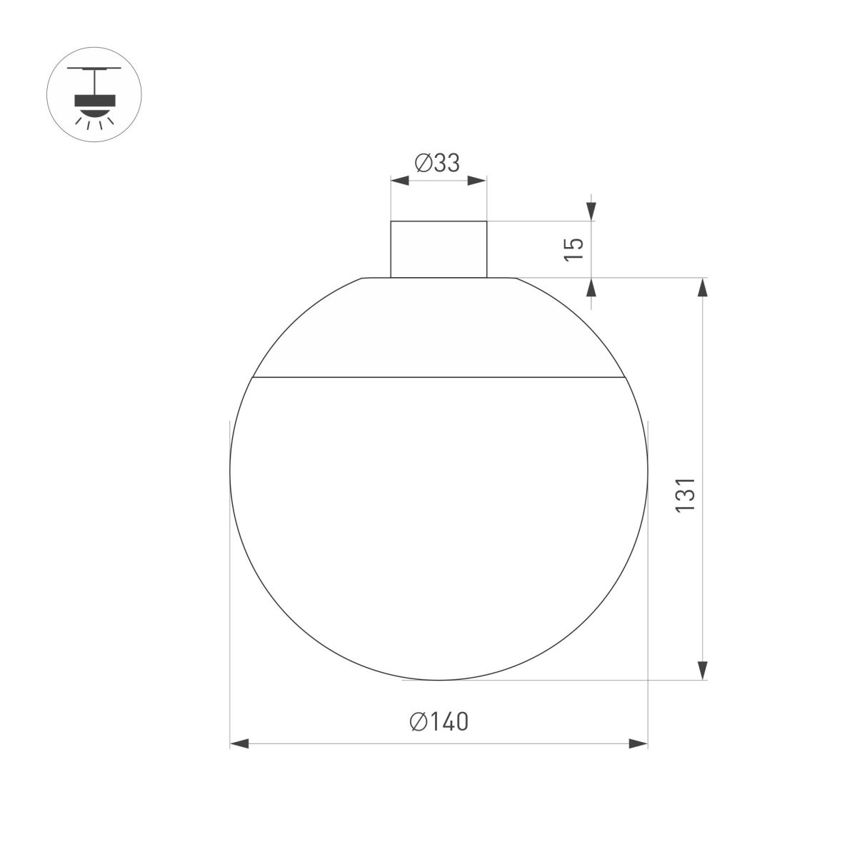 Трековый светильник Arlight ART-INBELT-SFERO-R140-7W Day4000-MIX (BK, 240 deg, 48V, DALI) 051180 в Санкт-Петербурге