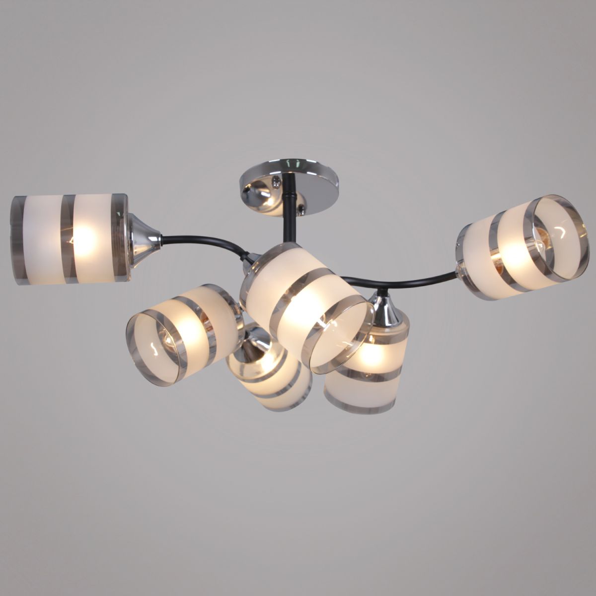 Люстра на штанге Reluce 45360-0.3-06 BK+CR в #REGION_NAME_DECLINE_PP#