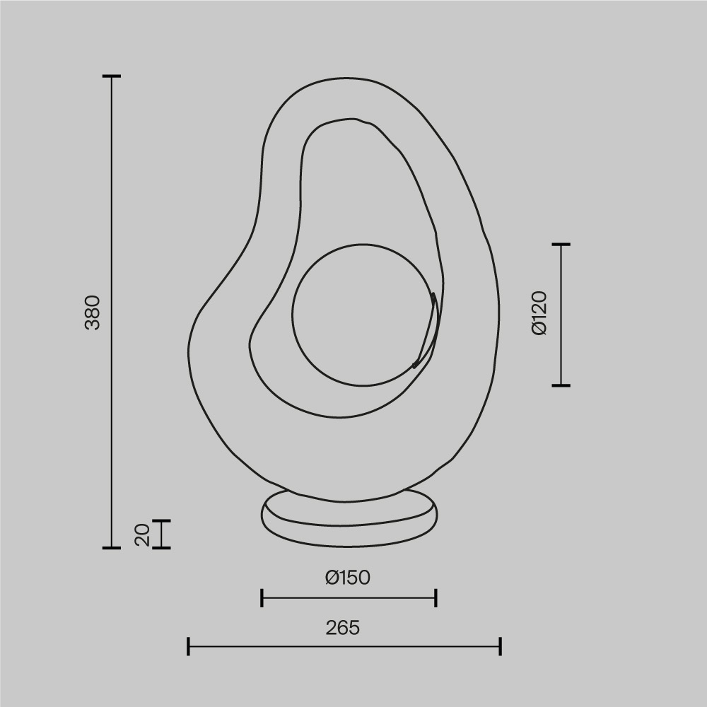 Настольная лампа Maytoni Opus MOD380TL-01GR в #REGION_NAME_DECLINE_PP#