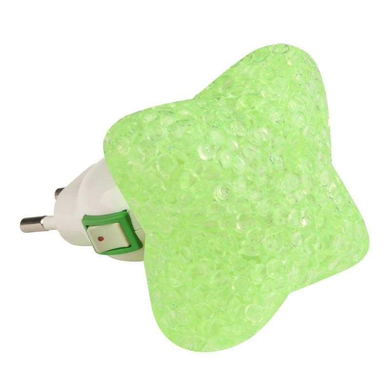 Настенный светодиодный светильник (10335) Uniel DTL-309-Звездочка/Green/1LED/0,1W в #REGION_NAME_DECLINE_PP#