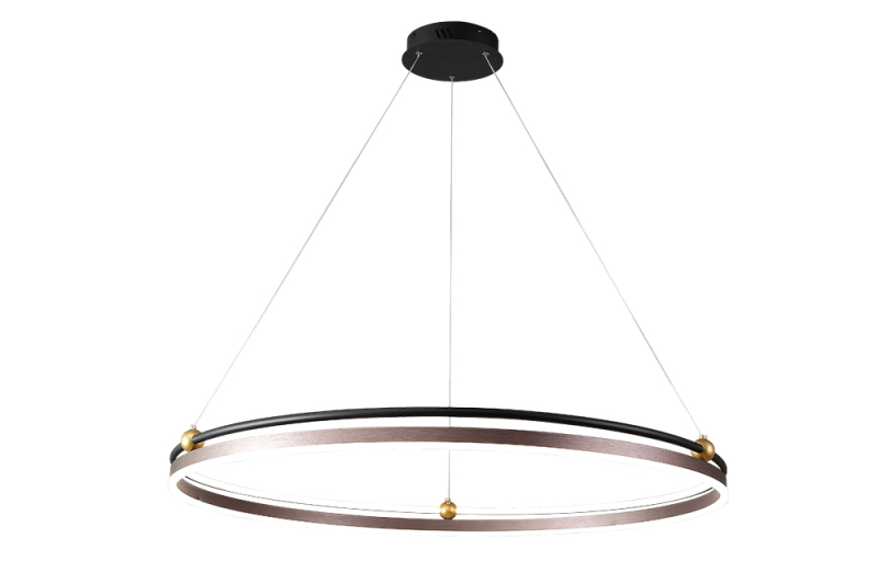 Подвесной светодиодный светильник Crystal Lux FERNANDO SP88W LED D1000 COFFEE/BLACK в Санкт-Петербурге