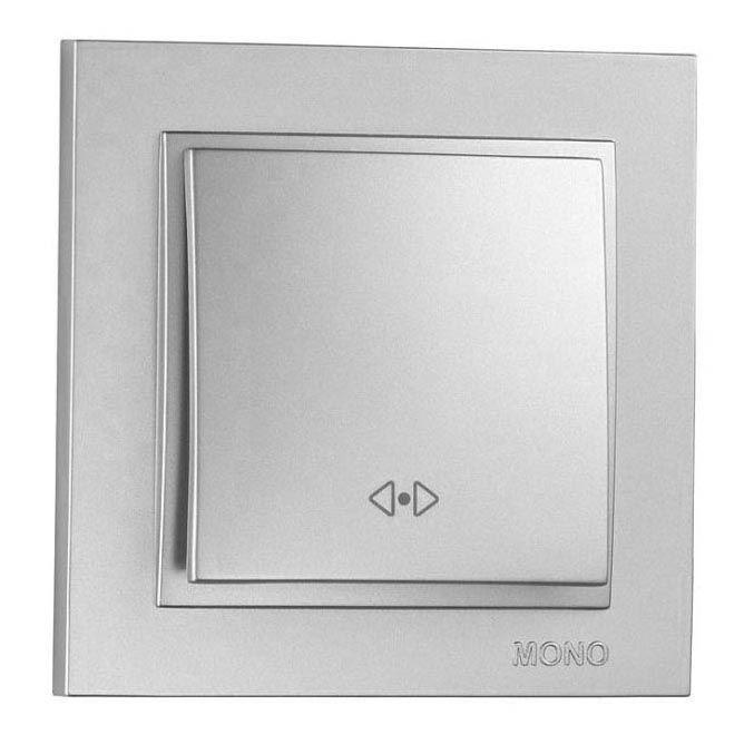 Выключатель одноклавишный перекресный Mono Electric Despina 10А 250В серебро 102-212125-112 в Санкт-Петербурге