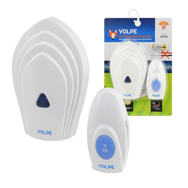 Звонок беспроводной (UL-00002405) Volpe UDB-Q029 W-R1T1-16S-80M-WH в Санкт-Петербурге
