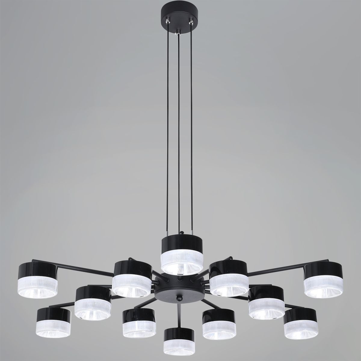 Потолочная люстра Reluce 19490-0.4-6+6 Black в Санкт-Петербурге