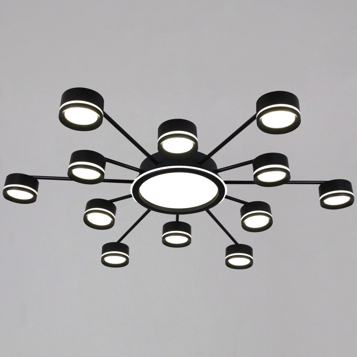 Потолочная люстра Reluce 20590-0.3-6+6+1 Black в Санкт-Петербурге