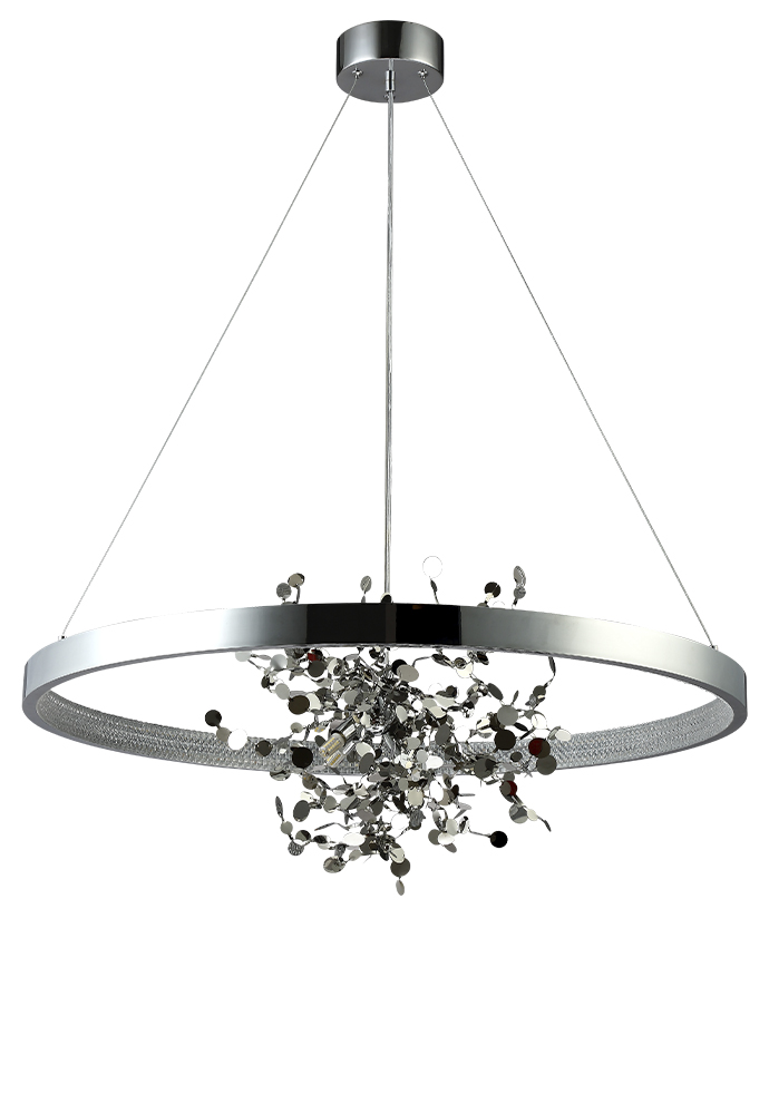 Подвесная люстра Crystal Lux GARDEN SPLED+4 D800 CHROME в Санкт-Петербурге