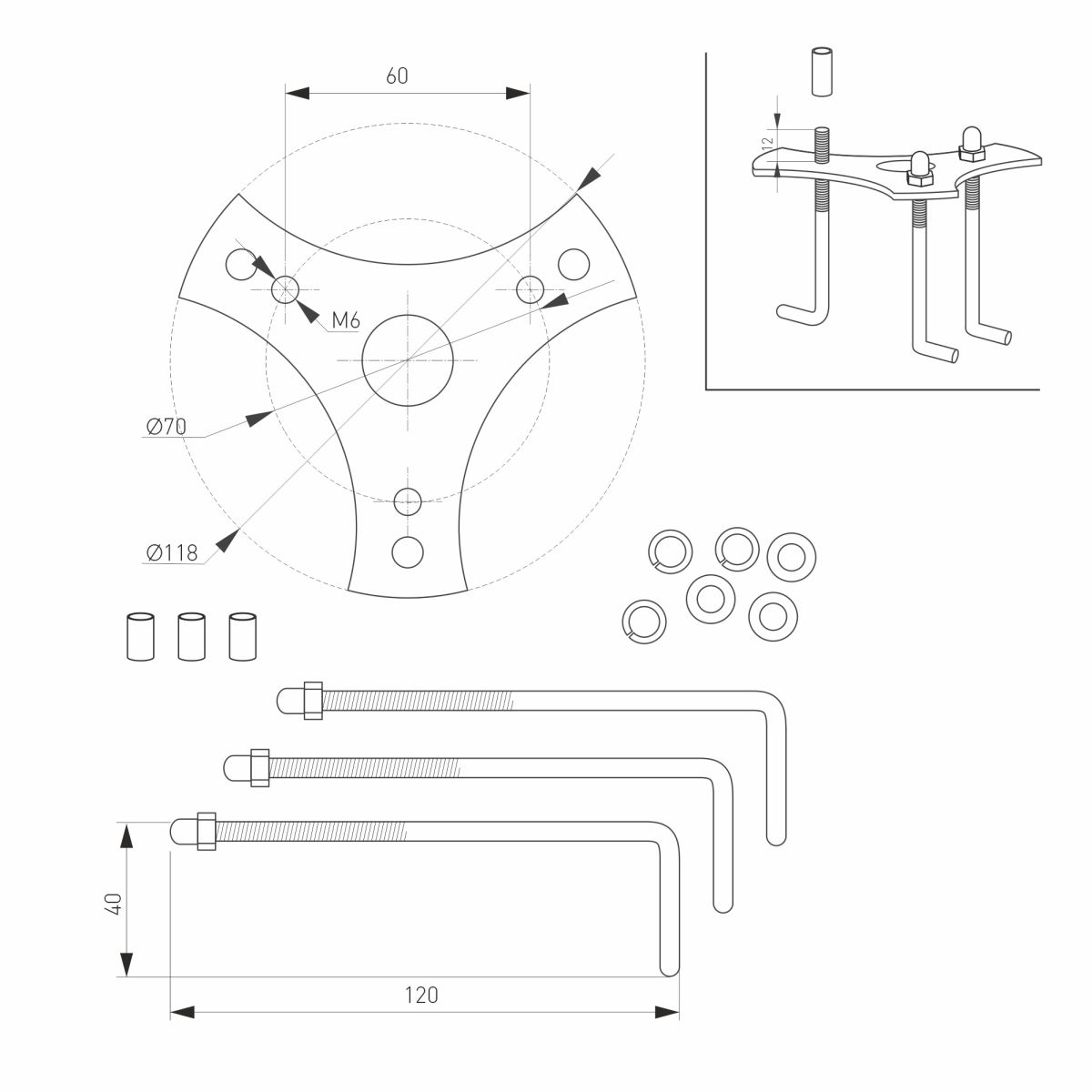Ландшафтный светильник Arlight LGD-STEM-BOLL-H500-10W Warm2700 (GR, 185 deg, 230V) (IP65 Металл) 064682 в Санкт-Петербурге