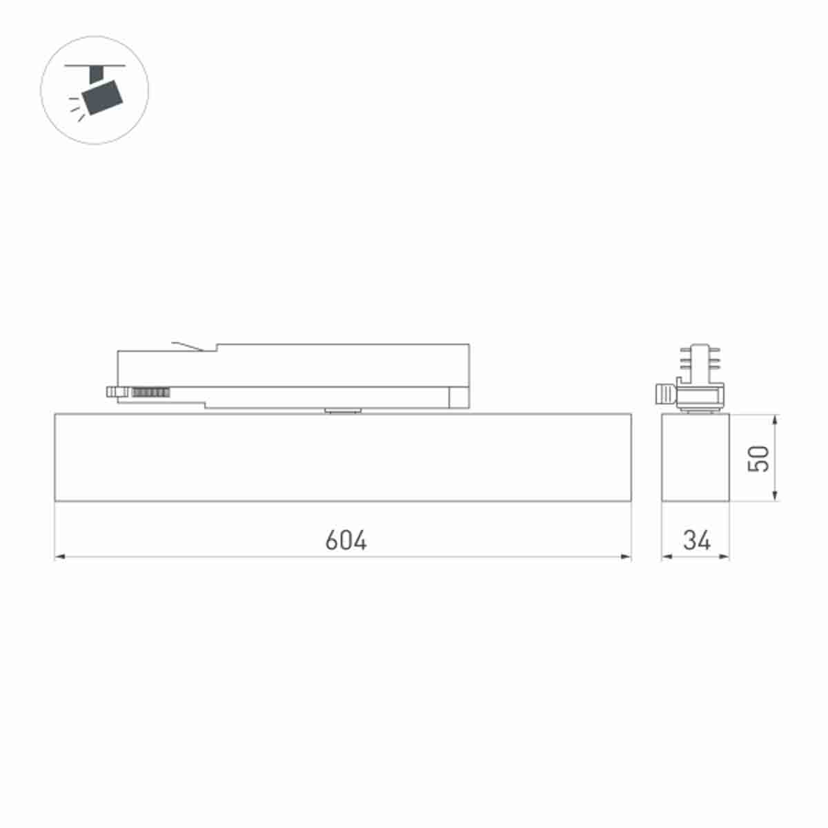 Трековый светильник ArlightLGD-Flat-4TR-S605-25W Day4000 033696(1) в Санкт-Петербурге