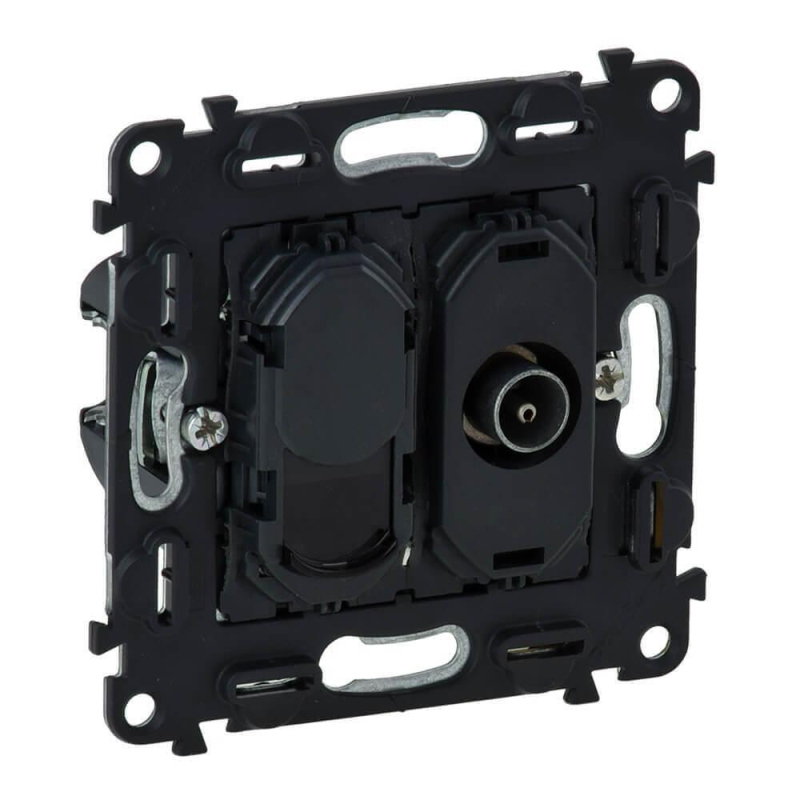 Розетка TV-+ RJ45 Legrand Valena Мех In Matic c топологией звезда 753055 в Санкт-Петербурге