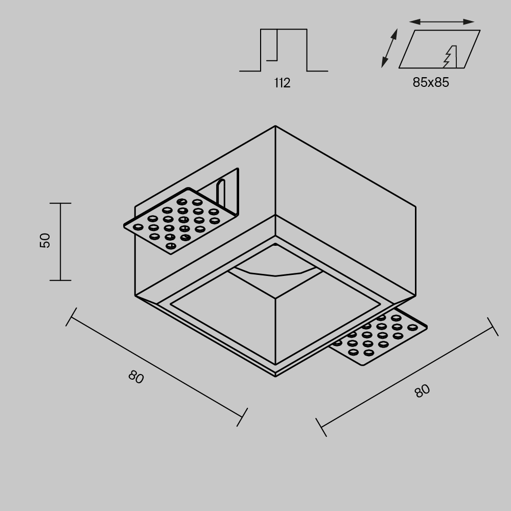 Встраиваемый светильник Maytoni Technical Gyps Modern DL131-GU10-01-W в Санкт-Петербурге