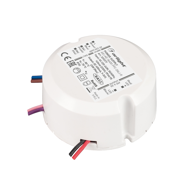 Блок питания Arlight ARJ-KE-36600-PFC-DALI-R (22W, 9-36V, 0.6A) 039377 в #REGION_NAME_DECLINE_PP#