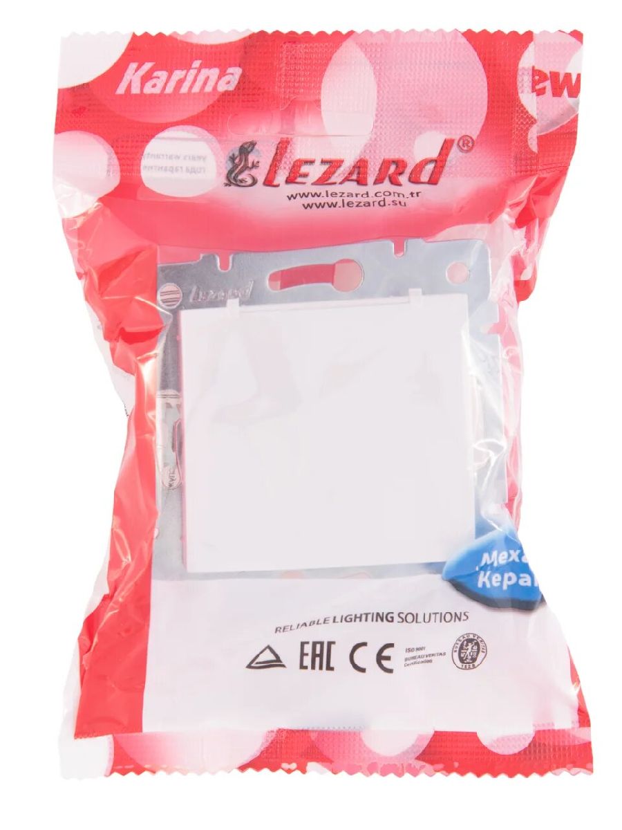 Розетка с/з с крышкой Lezard Karina 707-0288-123B в Санкт-Петербурге