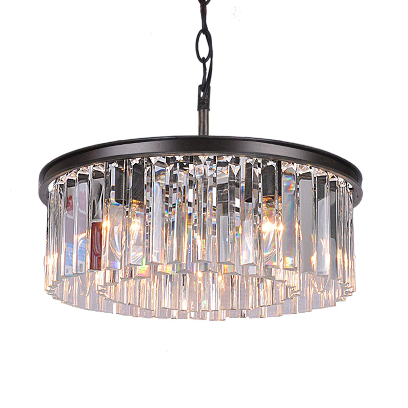 Подвесная люстра Delight Collection 1920s Odeon KR0387P-6B/P black/clear в Санкт-Петербурге