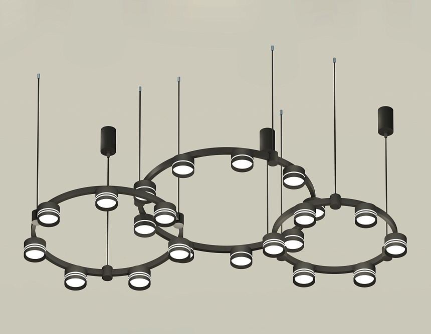 Комплект подвесного светильника Ambrella Light Techno Ring XR92092200 (A9209x3, C9242, C9238, C9232, N8462, N8478) в Санкт-Петербурге