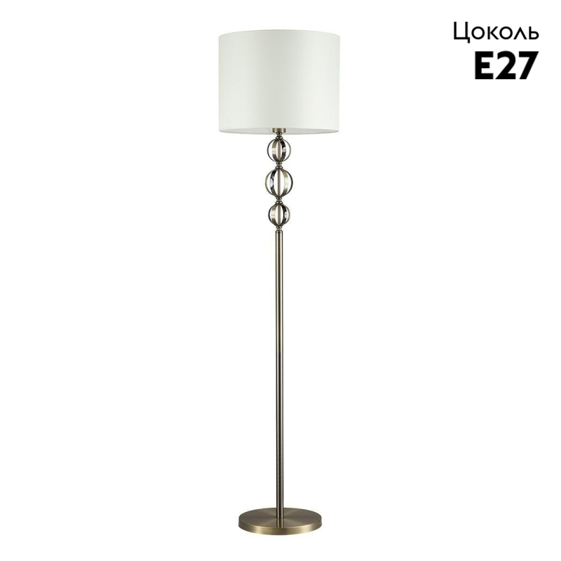 Торшер с абажуром Indigo Infinito 13012/1F Brass V000270 в Санкт-Петербурге