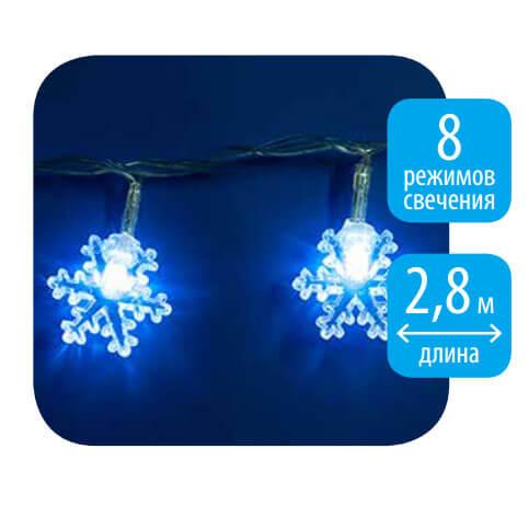 Светодиодная гирлянда (07923) Uniel сакура 220V белый ULD-S0280-020/DTA White IP20 SNOWFLAKES в Санкт-Петербурге