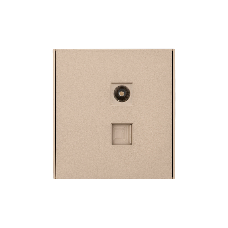 Розетка STRONG компьютерная RJ45 кат6 + TV с/у шелк KRANZ KR-78-0722-8 в #REGION_NAME_DECLINE_PP#