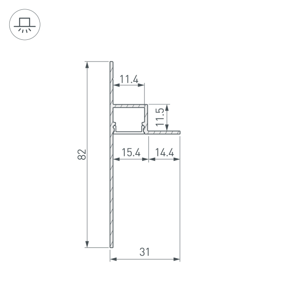 Профиль Arlight ARH-Plintus-F-2000 Anod 030931 в Санкт-Петербурге