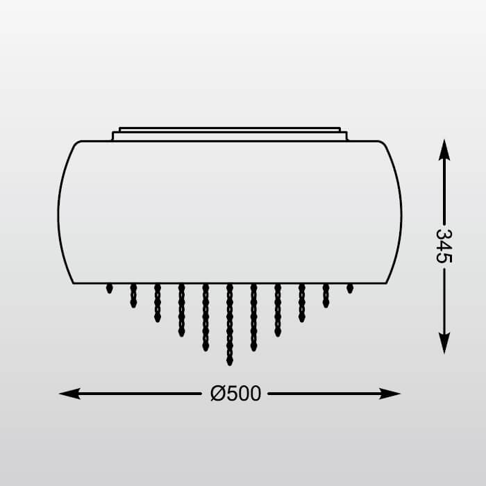 Потолочная люстра Zumaline VISTA C0076-06K-F4GR в Санкт-Петербурге