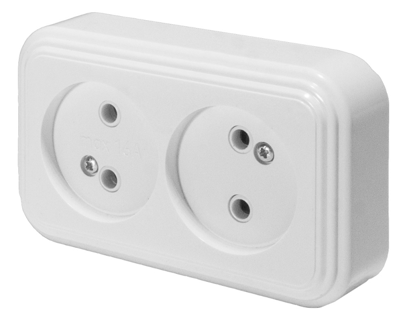 Розетка 2-местная Stekker PST16-30-20 (RA 16-237-Б) 39693 в Санкт-Петербурге