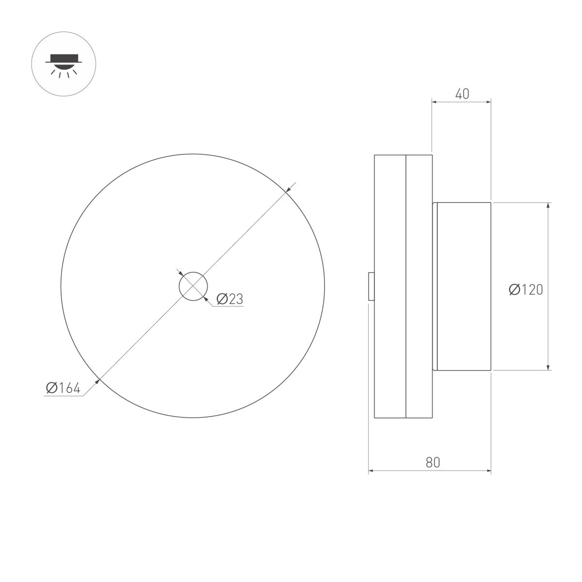 Настенный светильник Arlight SP-MENTA-WALL-R165-12W Warm2700 (BK, 130 deg, 230V) (IP20, Мрамор) 061700 в Санкт-Петербурге