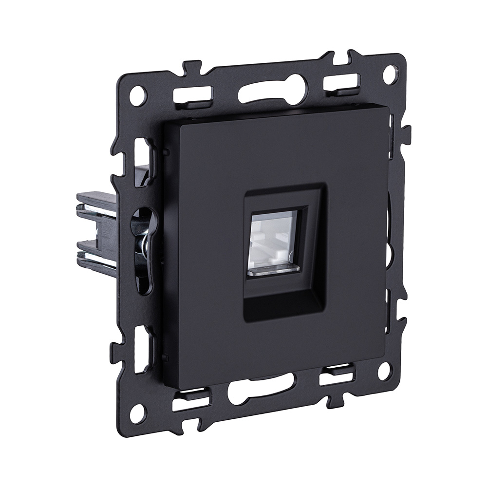 Розетка Ethernet RJ45 Cat.6, черный Kollinger Asthetik AS-017BK в #REGION_NAME_DECLINE_PP#