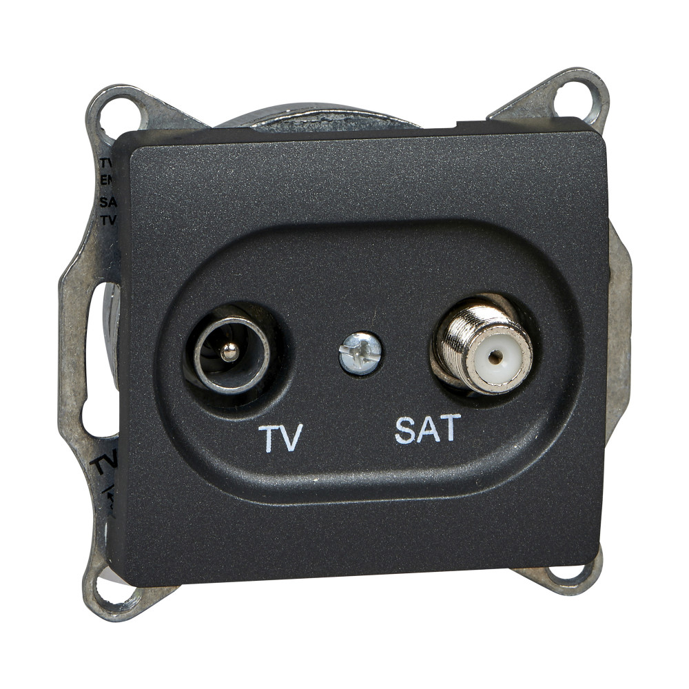 Розетка TV-SAT оконечная 1DB Systeme Electric Glossa Антрацит GSL000797 в Санкт-Петербурге