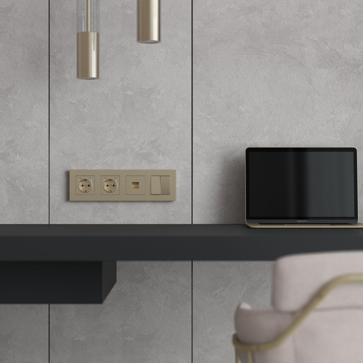 Рамка на 4 поста Werkel Slab (шампань софт) W0042911 4690389218446 a071627 в Санкт-Петербурге