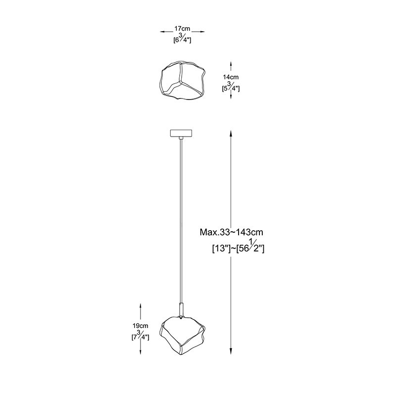 Подвесной светильник  Zumaline ROCK P0488-01F-U8AC в #REGION_NAME_DECLINE_PP#