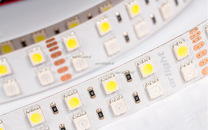 Светодиодная лента Arlight RT 2-5000 24V RGB-Warm 2x2 (5060, 720 LED, LUX) 012327 в Санкт-Петербурге