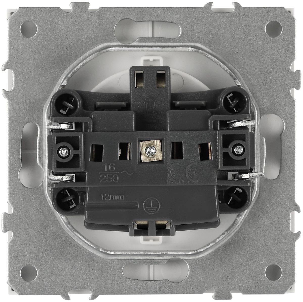 Розетка Эра Galaxy 15-2103-08 c заземлением 2P+E Schuko со шторками с крышкой 16А-250В IP20 белый матовый Б0070672 в Санкт-Петербурге